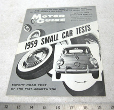 VINTAGE 1959 SMALL CAR ROADT TEST FIAT ABARTH 750 AUTO SALES BROCHURE