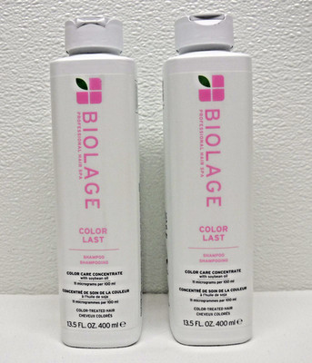 NEW 2 bottle pk Biolage Color Last Shampoo for Color Treated Hair 13.5 fl oz ea.