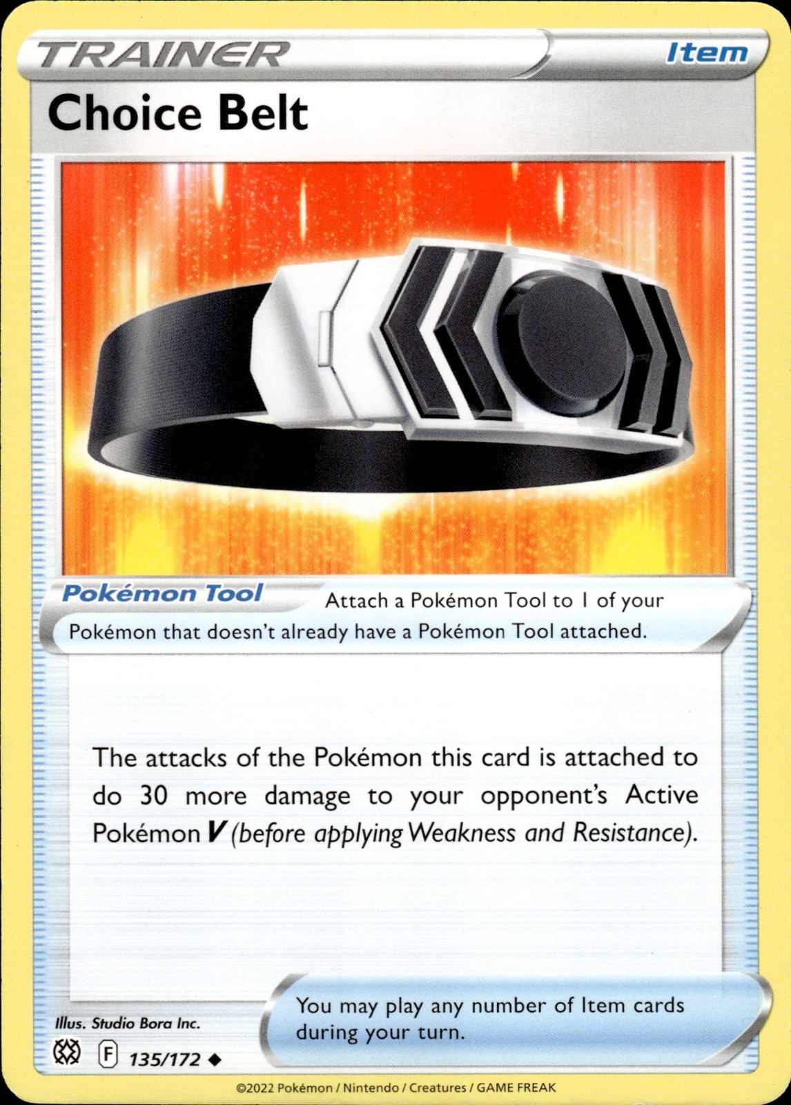 Pokemon TCG Card Choice Belt  Cards 135/172