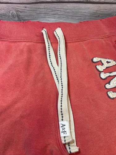 Abercrombie & Fitch Vintage Y2K Sweatpants Wide Leg Men’s Small Red Faded - Picture 5 of 10
