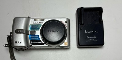 Panasonic LUMIX DMC-TZ1 5.0MP Digital Camera - Silver-Charger-Works