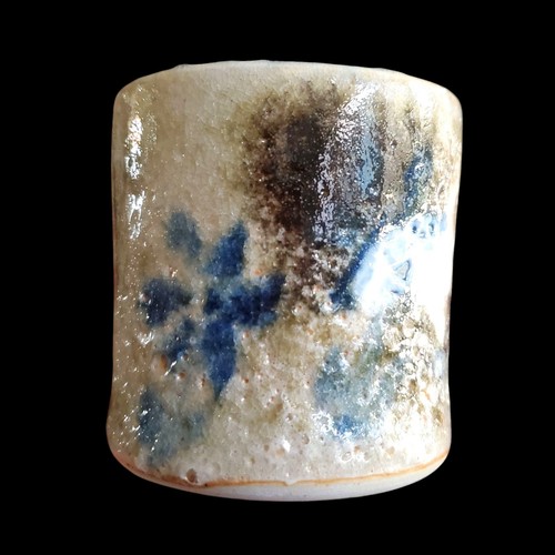 Amazing Lot 4 Japanese Style Ceramic Pottery ART Yunomi Cups Handmade Soda Shino - Picture 13 of 23