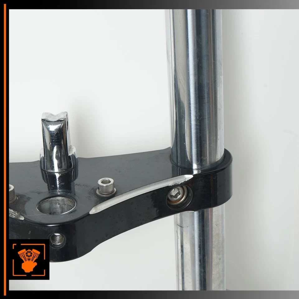 07-12 Harley XL1200L Juego de patas de horquilla delanteras bajas triple árbol izquierda y derecha OEM 9k Foto 4 de 4