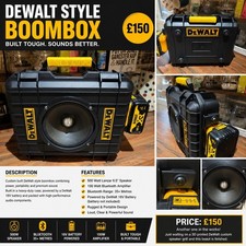 Dewalt Style Boombox Portable Bluetooth Speaker Black