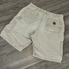 Carhartt Men's Size 36 Canvas Work Shorts Orginal Fit Style Tan Vintage