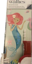 WALLIES Large MERMAID plus Friends 26 Peel & Stick  Decor Decals