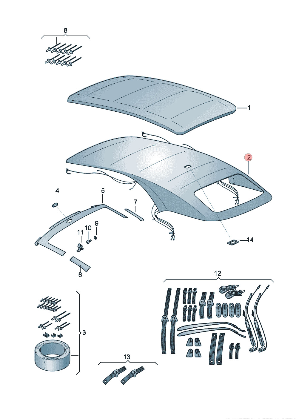 Bentley Continental GT 2010-2012 Rear Top rear window