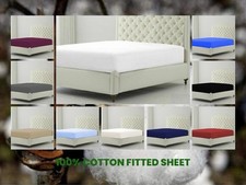 Elegant Deep Pocket 1 PC Fitted Sheet 400 TC Egyptian Cotton King Size All Color