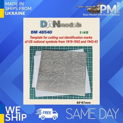 Dan Models 48540 1/48 Template for cutting out identification marks 95/87mm