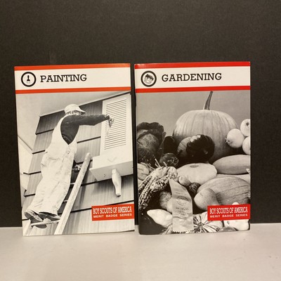 Lot of 2 Boy Scouts of America Merit Badge Series Booklets Gardening/Painting