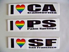 Gay Pride Bumper Sticker 2" x 9.25"  SK 