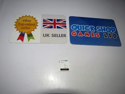 Official Nintendo DS Wii SanDisk 4GB SDHC Memory Card Wii DSI