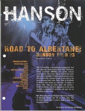 HANSON Vintage 1998 Double Sided PROMO TRADE AD Poster For Road MINT 8.5x11