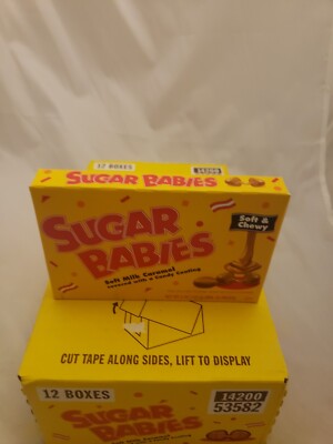 Sugar Babies Soft Milk Caramel Candy Coating Soft Chewy 12 Pack 3.75 Lbs Total