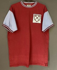 MENS RETRO REPLICA WEST HAM UNITED 1964/1965 SOCCER FOOTBALL SHIRT JERSEY SIZE M