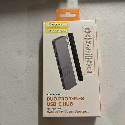 NEW HyperDrive DUO 7-in-2 USB-C Hub MacBook Pro/Air  4K60Hz HDMI PD SF/TF USB