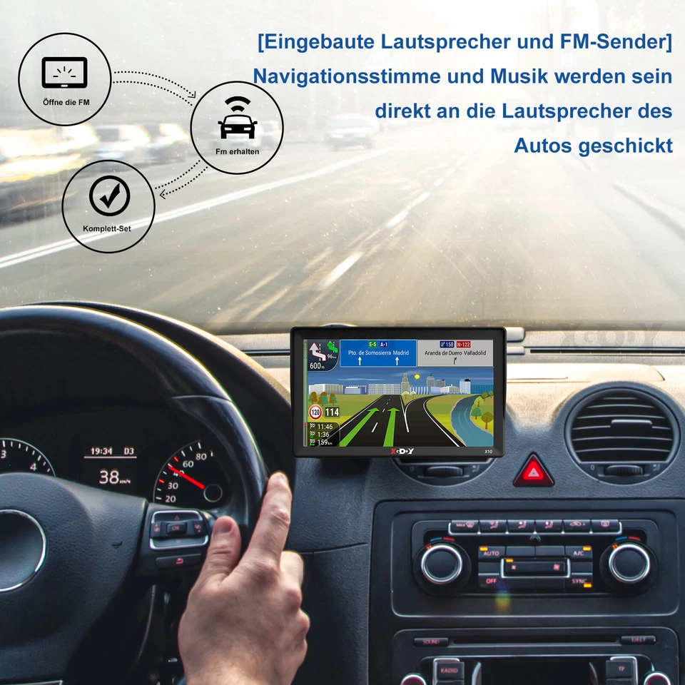 XGODY 9 Zoll Auto LKW Navigationsgerät Navigation PKW GPS Navi DE EU Karten 8G - Bild 4 von 4
