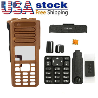 Brown Replacement Front Housing Case for XPR7550 DGP8550 Radio Walkie Talkie