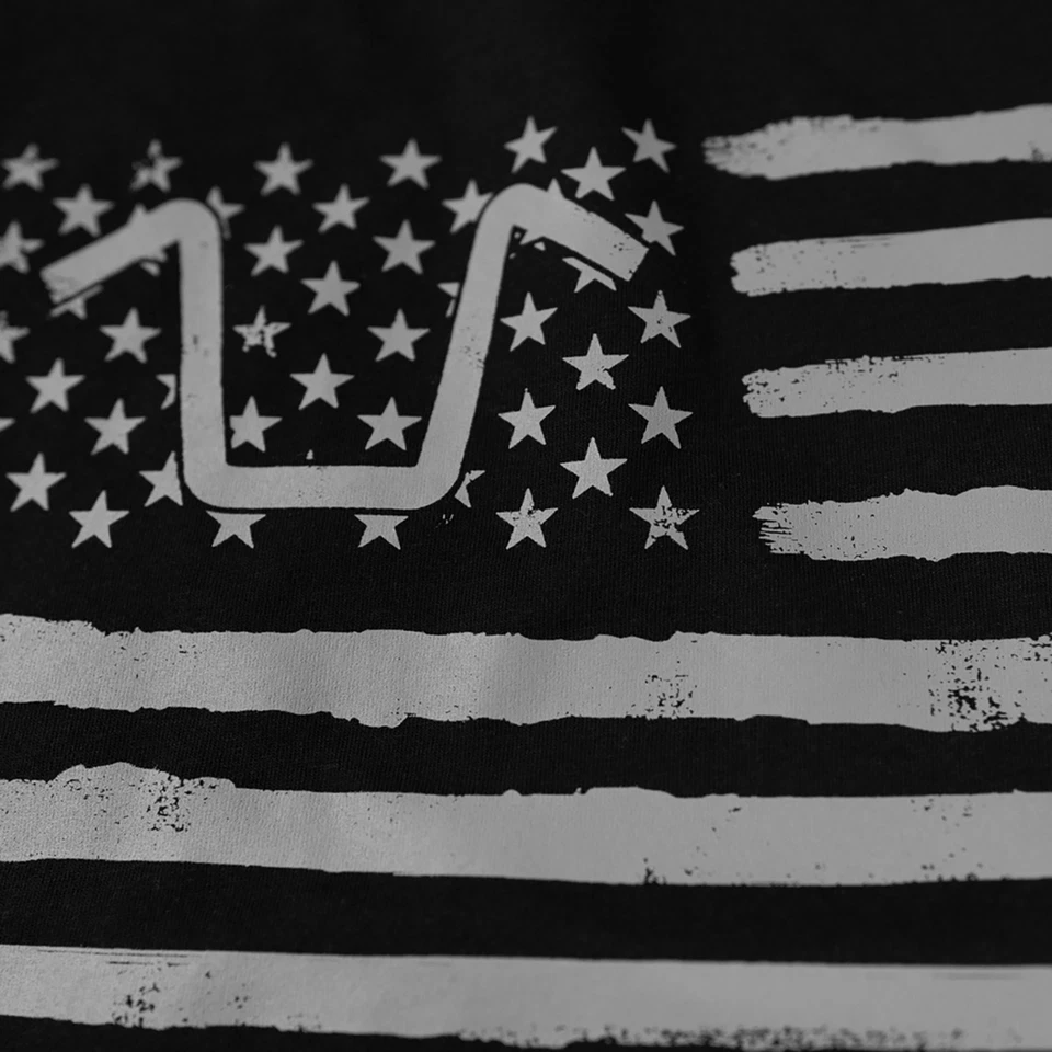 Camiseta de manga corta negra/gris American Biker Handlebar Society PW para hombre Foto 2 de 3