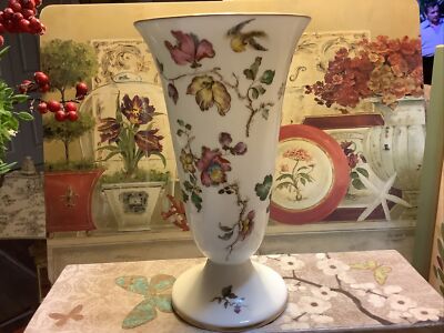 Wedgwood~SWALLOW~6.75 H Vase~Bird/Butterfly/Florals~Bone China/England~Beautiful