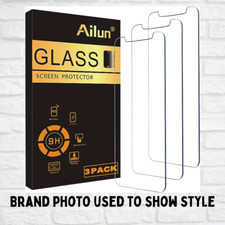 Ailun Glass Screen Protector - iPhone 12 / 12 Pro, 11, XR - 3 Pack - New In Box