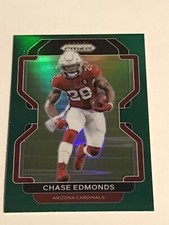 2021 NFL Prizm Chase Edmonds Green Prizm Refractor Arizona Cardinals Panini 🏈