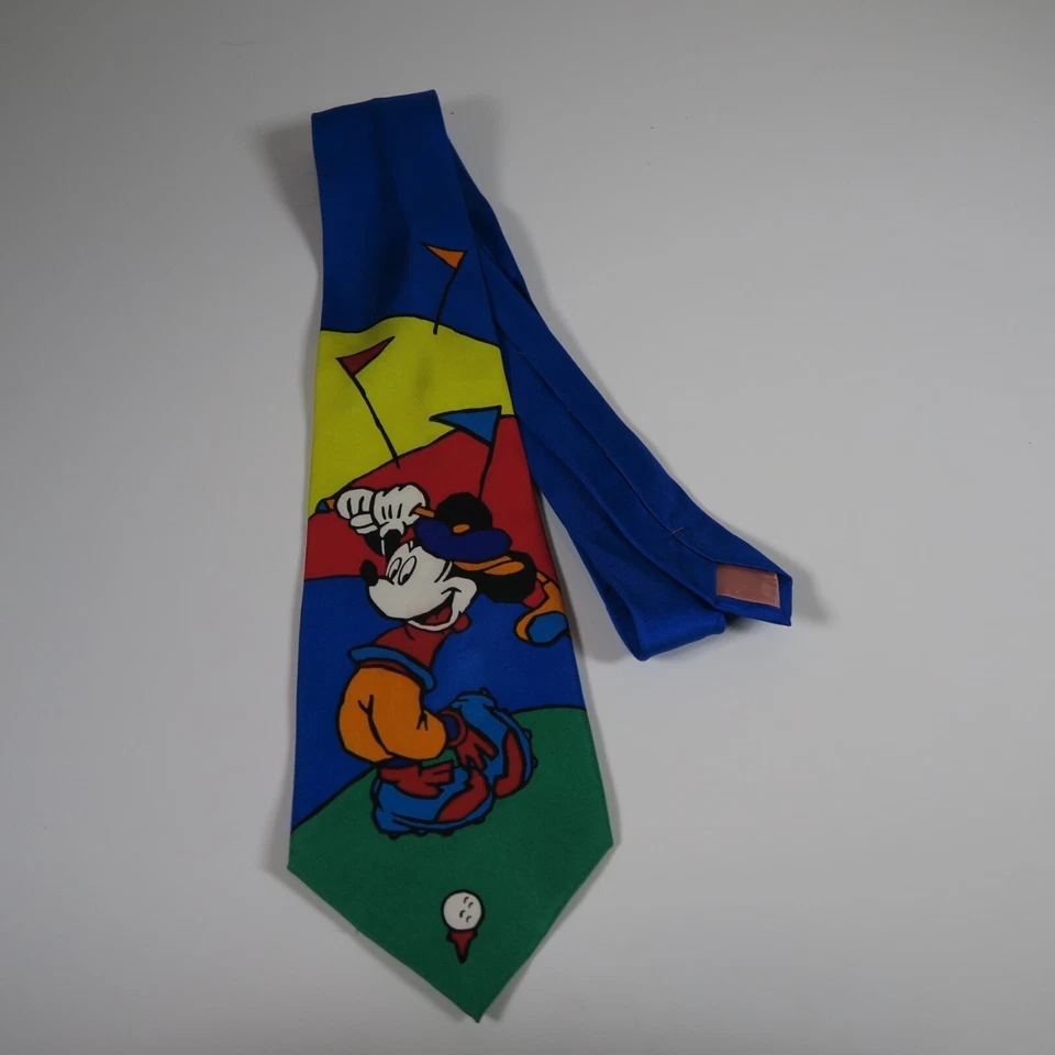 Corbata de Colección Mickey & Co. Mickey Mouse Golf Golf 100% Seda Multicolor Para Hombre Foto 3 de 4