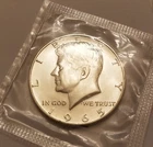 1965-P United States silver 50 cents, Kennedy, BU from SMS set, KM-202a (US2)