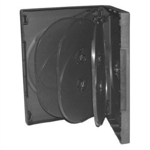 1 x 8 Way Black DVD 27mm Spine Holds 8 Discs Empty Brand New Replacement Case - Afbeelding 3 van 6