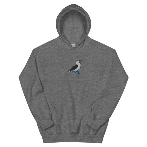 Blue Footed Booby Embroidered Bird Unisex Hoodie - Picture 4 of 11