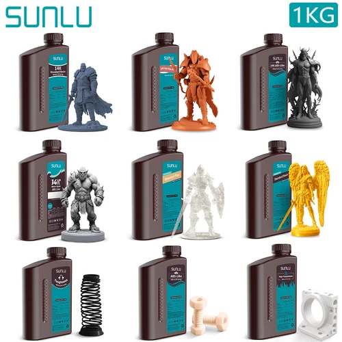 SUNLU 1KG 3D Drucker Resin Standard/ABS-Like/Toughness/Water Washable Resin