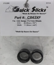 QuickSlicks CB62XF Silicone Tires for 17x11mm Scalextric (listed below) 132 Part