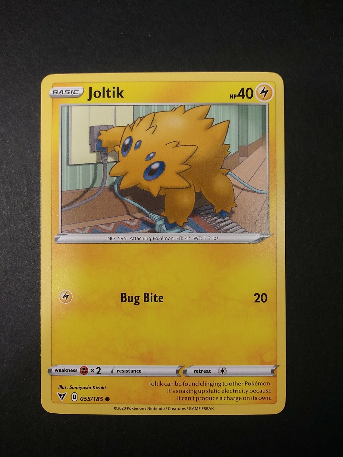 Pokemon Vivid Voltage Joltik Common Card 055/185 NM