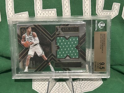 2017-18 Select XFactor Jayson Tatum RC Jersey 2 color patch BGS 