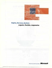 1998 Microsoft DNS Digital Nervous System Print Ad/Poster Vintage Magazine