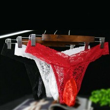 Herren Netz Spitze Underwears Tanga Slip Bikini G-Strings Jockstrap Beutel Slip&