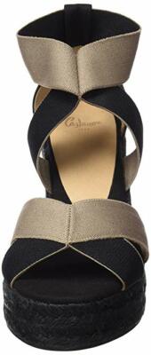 Castaner Berenice Navy Black Platform Wedge espadrilles UK EU