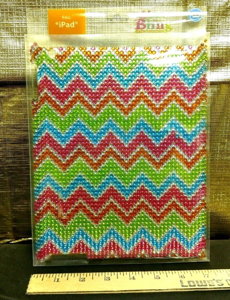 Funda rígida para tablet con estrás iPad 2/3/4 GEN Chevron cristal brillante glamour Foto 2 de 3