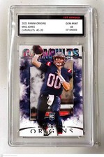 2021 Mac Jones Panini Origins CATAPULTS RC #C-20 1st Graded 10