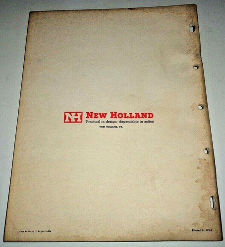 New Holland 818 Self Propelled Crop Cruiser Harvester Operators Manual ORIGINAL! - Picture 3 of 3