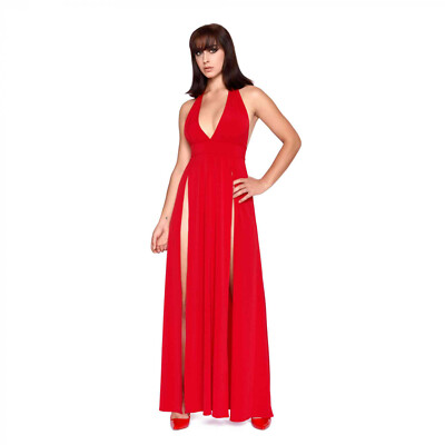 Patrice CATANZARO Isabella Rot Langes Kleid Abend Kleid Elegant