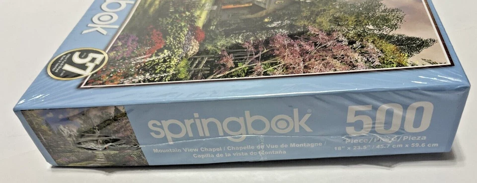 MOUNTAIN VIEW 500 Piece Jigsaw Puzzle Beautiful Church Springbok SEALED - Image 4 of 4