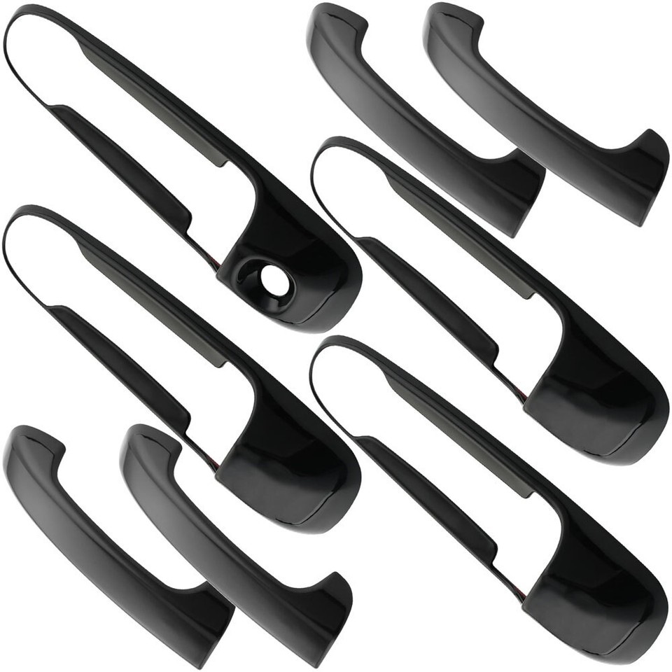 Glossy Black Door Handle Covers For Nissan Titan 2004-2015 | 4-Piece Overlay Set | Easy Upgrade