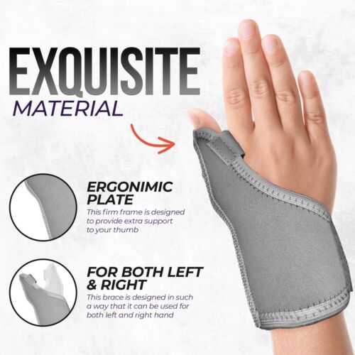 Wrist Support Hand Brace with Thumb Stabilizer for Sports and Joint Pain Relief - Afbeelding 1 van 17