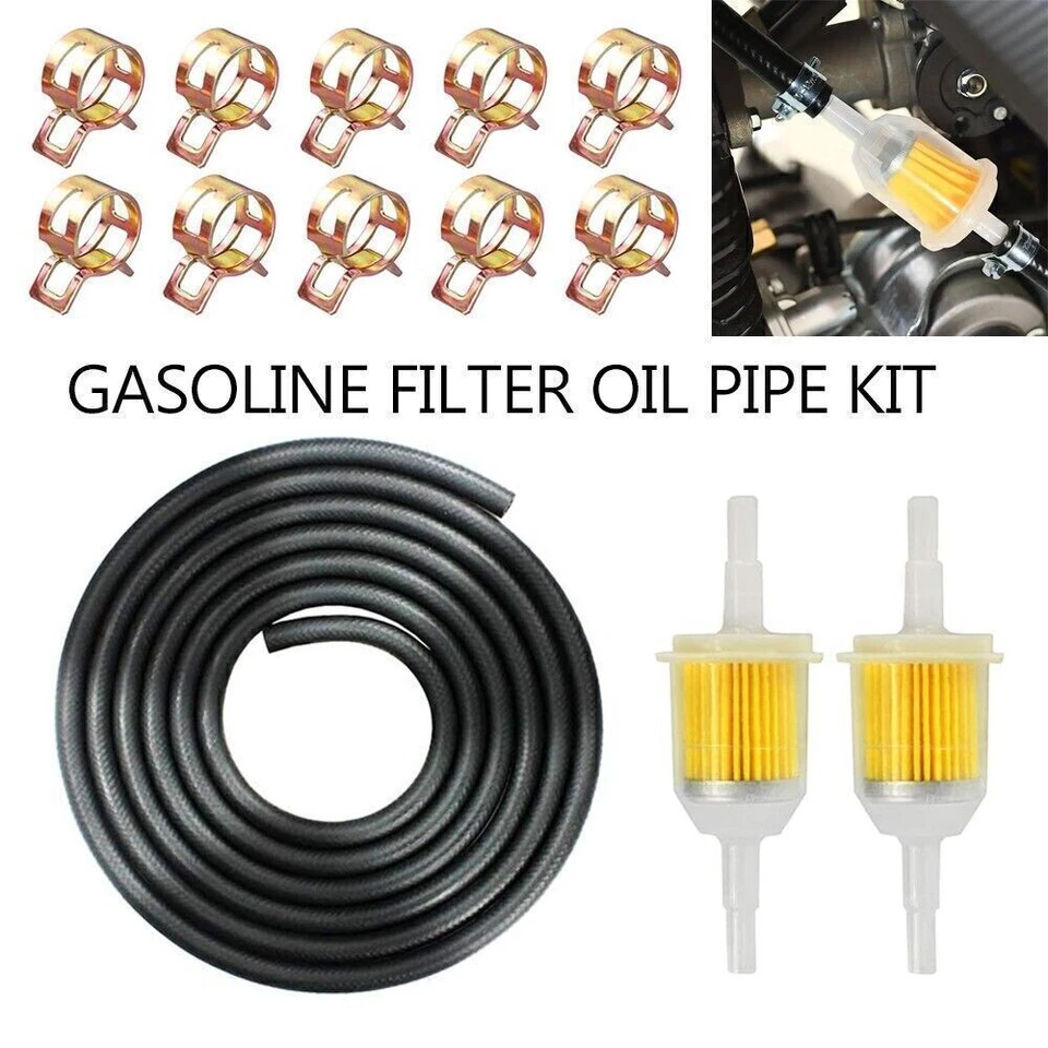 1/4inch Motorcycle Gasoline Filter Oil Pipe Line Fuel Oil Gas Line Go Karts Kits - Image 3 of 4