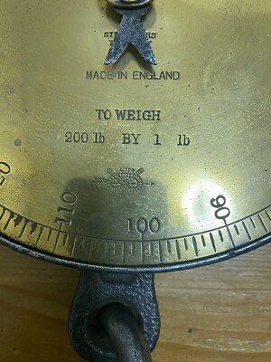 Antique England Salter's Trade Spring Balance 200 LB Balance Scale