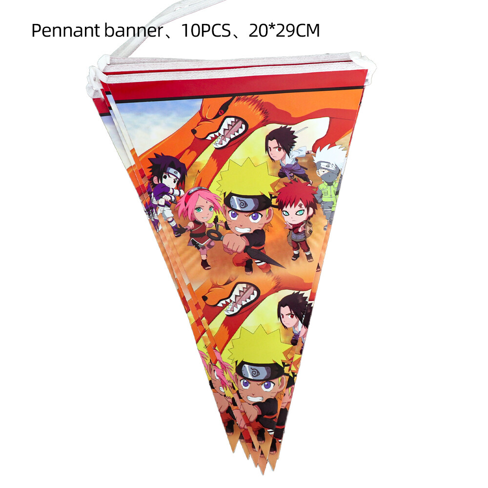 Naruto Tableware Party Supplies Plates Loot Bags Tablecloth Birthday