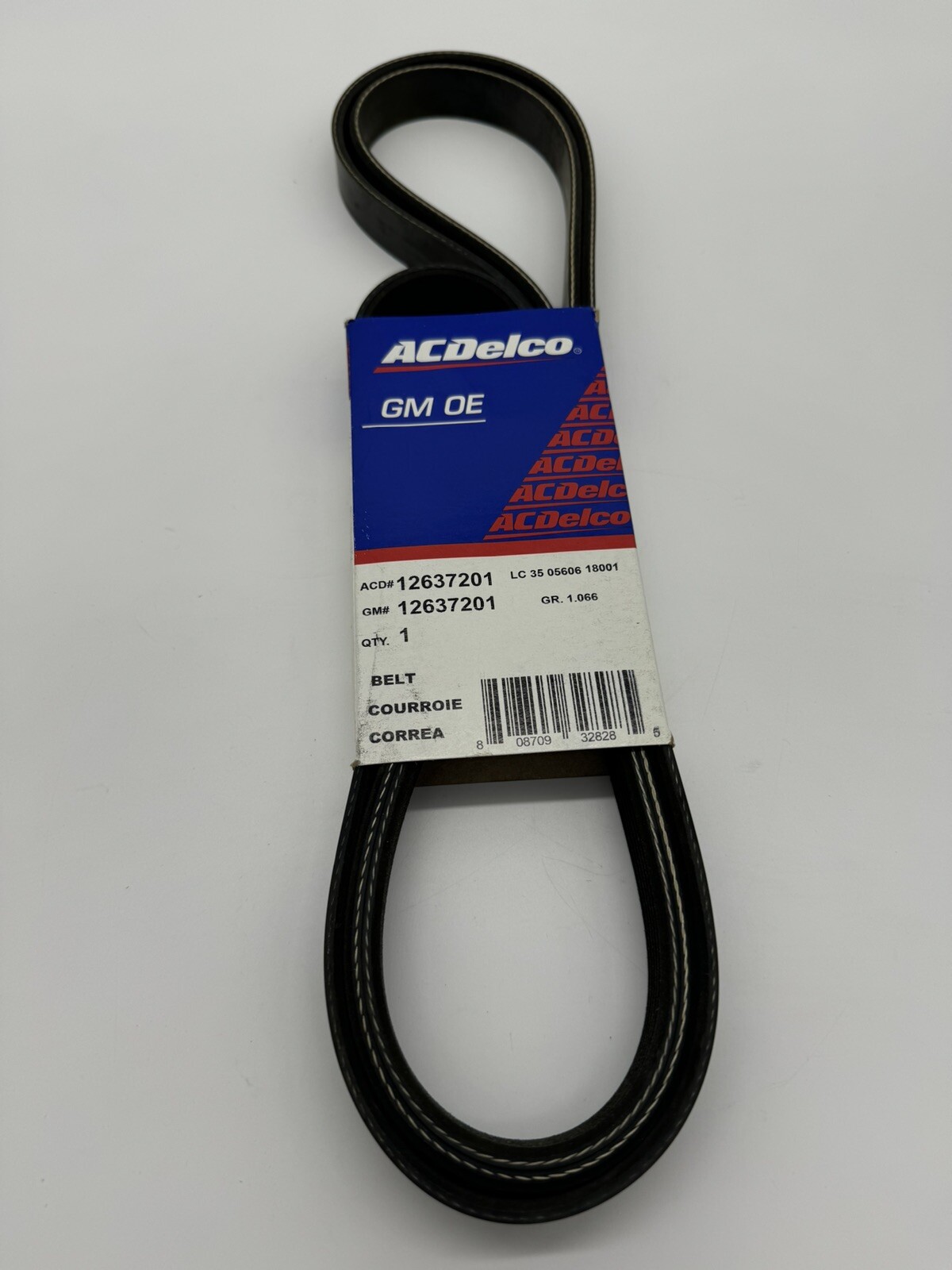 ACDelco 12637201 GM Original Equipment V-ribbed Serpentine Belt 