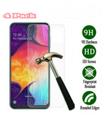 4x Pack HD Tempered Glass Screen Protector For Samsung Galaxy A20 A30 A50 A70