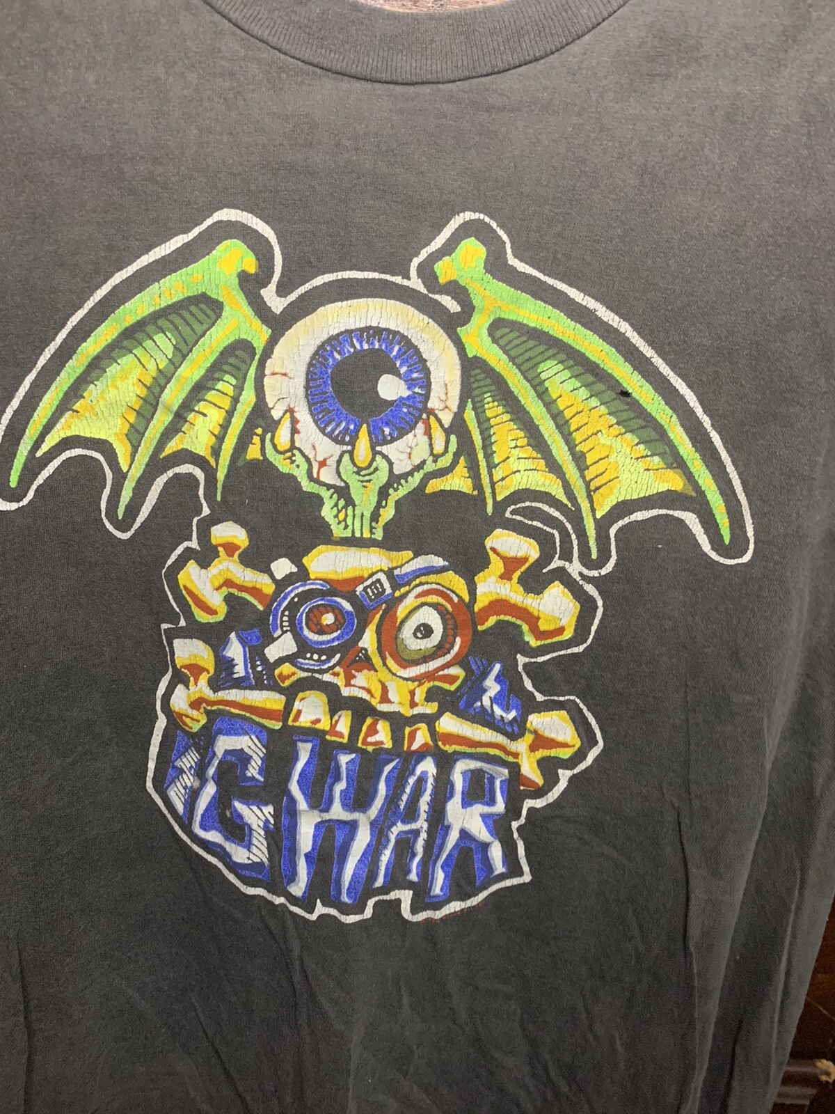 GWAR Flying Eyeball 1990s vintage concert t-shirt, vintage, single stitch, B+ condition